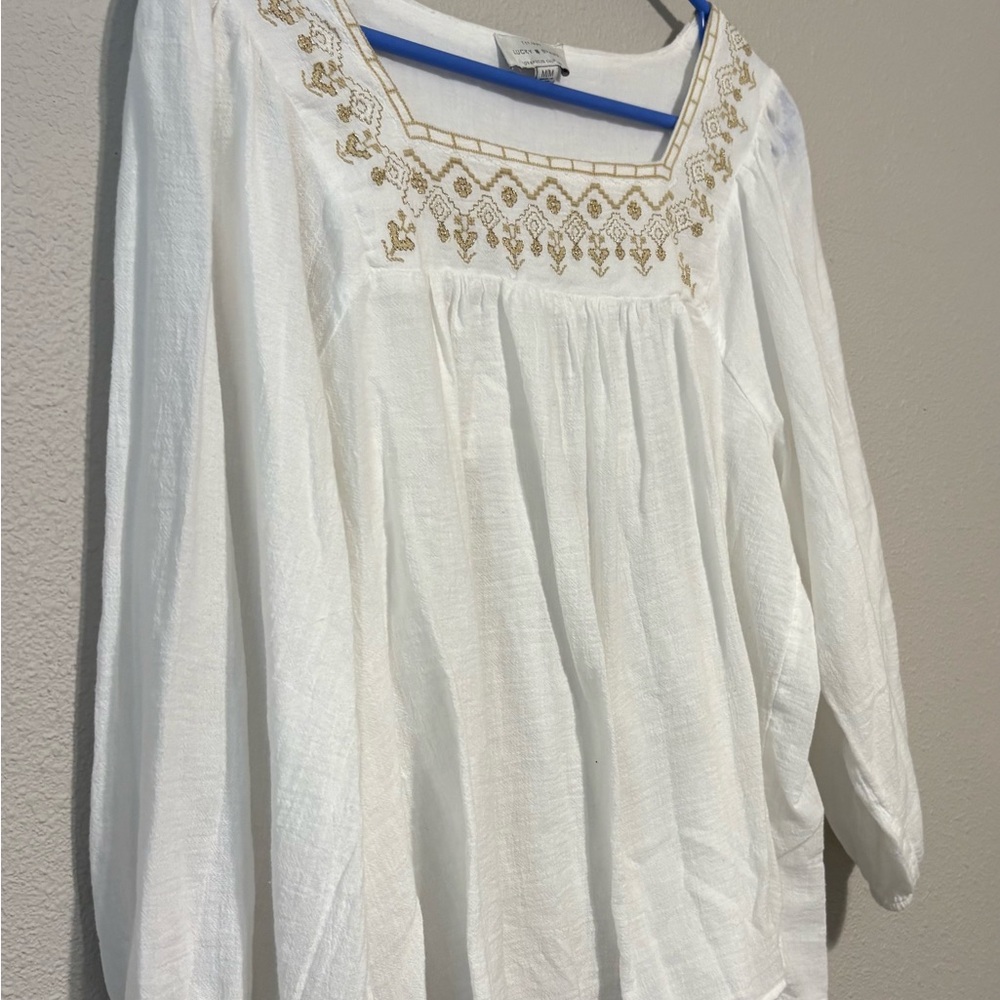 Embroidered White Blouse